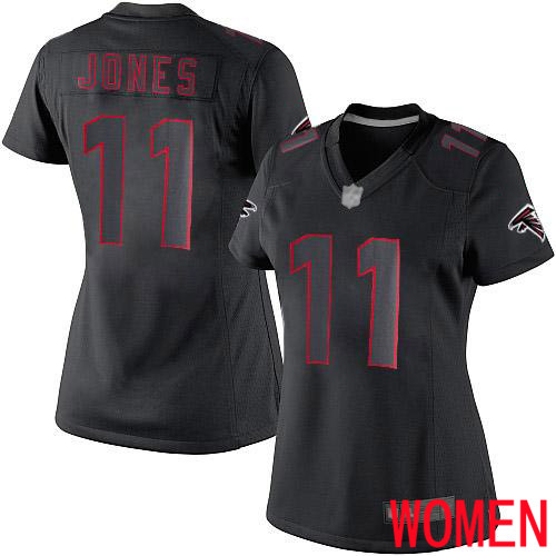 Atlanta Falcons Limited Black Women Julio Jones Jersey NFL Football #11 Impact->women nfl jersey->Women Jersey